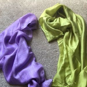 2 silk scarves